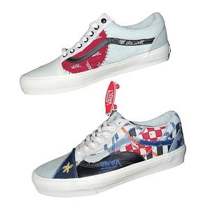 Vans Vault Old Skool VR3 PW LX Patchwork Floral Denim Supreme